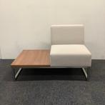 Wachtkamerbank met tafel van Palau, Beige - bruin/ RVS, Bureau