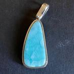 Crochet en larimar 925, double face, porteur 60 ct.