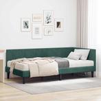 vidaXL Hoekbedframe met Matras met matras 2 pcs Groen, Huis en Inrichting, Slaapkamer | Bedden, Verzenden, Nieuw