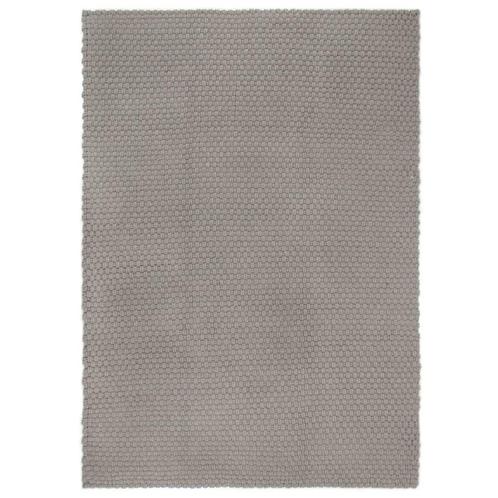 vidaXL Vloerkleed rechthoekig 120x180 cm katoen grijs, Huis en Inrichting, Stoffering | Tapijten en Vloerkleden, Nieuw, Verzenden