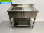 RVS Spoeltafel spoelbak 100 x 60 cm Horeca, Ophalen of Verzenden, Nieuw in verpakking