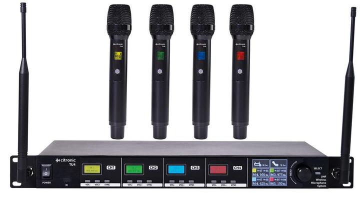 Citronic TU4-H PLL Instelbaar UHF Draadloos Microfoon, Muziek en Instrumenten, Microfoons