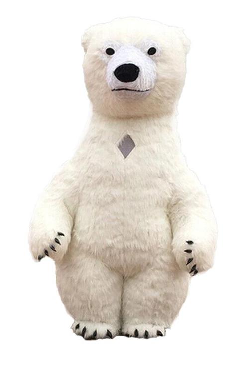 KIMU® Mega Opblaasbare Mascotte IJsbeer 2 Meter Kostuum Opbl, Kleding | Dames, Carnavalskleding en Feestkleding, Nieuw, Ophalen of Verzenden