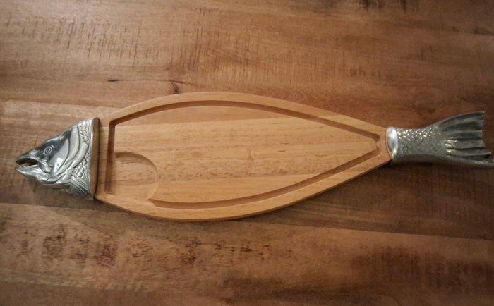 bijenkorf - Serveerschaal - hout met verzilverde eindstukken, Antiek en Kunst, Curiosa en Brocante