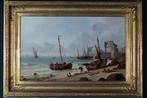Hollandse School (XIX) - Strandgezicht met Vissersschepen -