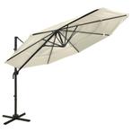 vidaXL Parasol 4-laags met aluminium paal 3x3 m zandkleurig, Tuin en Terras, Verzenden, Nieuw