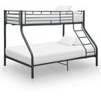 vidaXL Cadre de lit superposé Noir Métal 140x200, Maison & Meubles, Chambre à coucher | Lits, Neuf, Verzenden