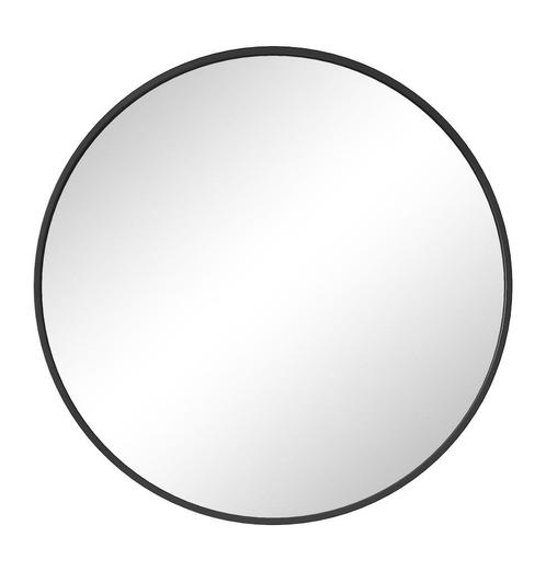 Spiegel Concave 60 x 60 cm Zwart Badkamer Spiegel Rond, Huis en Inrichting, Badkamer | Badkamermeubels, Nieuw, Verzenden