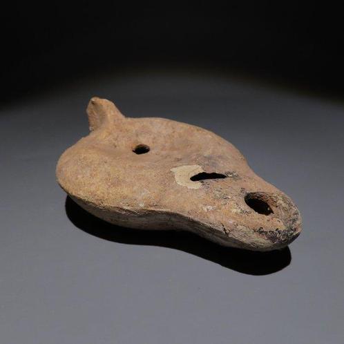 Oud-Romeins Terracotta Olielamp. 1e - 3e eeuw na Christus., Antiek en Kunst, Antiek | Overige Antiek