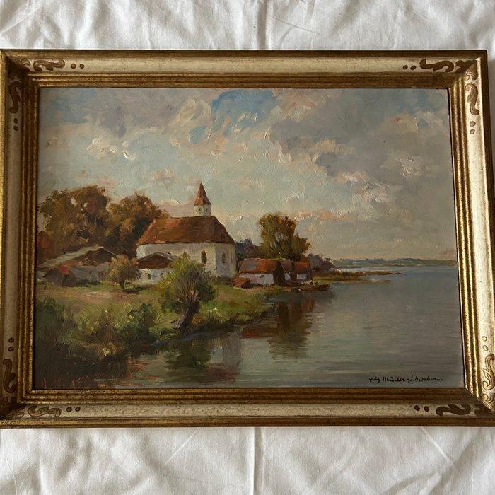 Fritz Müller-Schwaben (1879-1957) - – Idyllische, Antiek en Kunst, Kunst | Schilderijen | Klassiek