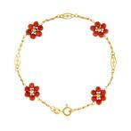 Bracelet - 18 carats Or jaune Corail