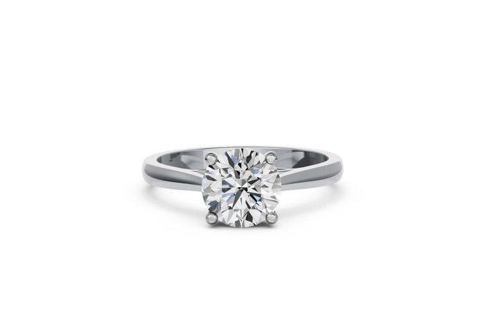 Zonder Minimumprijs - Ring - 14 karaat Witgoud - 2.02ct. tw., Handtassen en Accessoires, Ringen