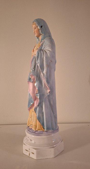 Beeld, Mariabeeld – “Onbevlekt Hart van Maria” - Polychroom, Antiek en Kunst, Antiek | Boeken en Manuscripten