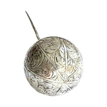 Zilver, Victoriaanse geëtste / bladachtige bolvormige 925