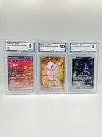 Pokémon - 3 Graded card - MEW EX FULL ART - METAL CARD & MEW, Hobby en Vrije tijd, Nieuw