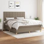vidaXL Boxspring met matras stof taupe 180x200 cm, Verzenden, Nieuw
