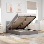 vidaXL Bed met matras 140x190 cm stof taupe, Huis en Inrichting, Slaapkamer | Bedden, Verzenden, Nieuw