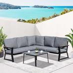 Tuinmeubelset - LuxeLiving - L-vormig - Grijs, Tuin en Terras, Tuinsets en Loungesets, Ophalen of Verzenden, Nieuw