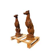 Beeld, XL Cast-iron Greyhounds - 78.5 cm - IJzer