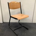 Schoolstoel met sledeframe, zithoogte 45 cm, hout - zwart