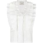 Rohe • witte geplooide top Janique • 42, Kleding | Dames, Rohe, Verzenden, Wit, Maat 42/44 (L)