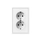Jung LS990 Dubbele Stopcontactuitgang Matt Wit Met, Doe-het-zelf en Bouw, Elektriciteit en Kabels, Verzenden, Nieuw