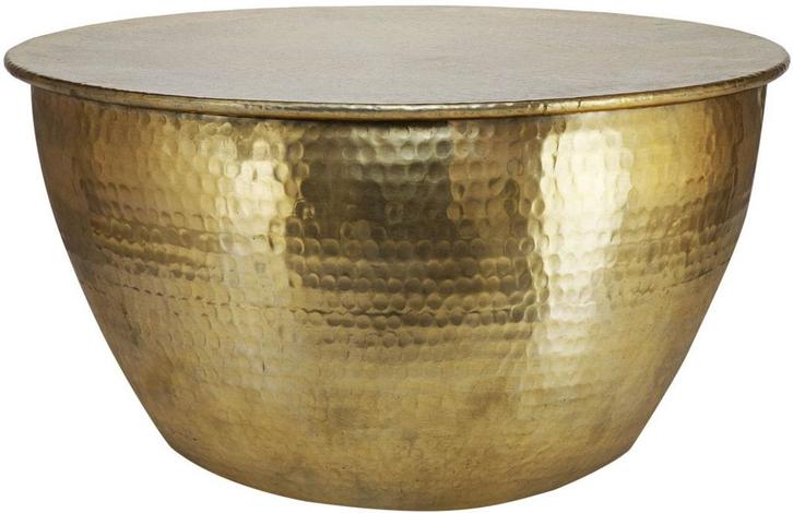 Salontafel rond - Ø 59x30,5 cm - Goud - WOMO-DESIGN •, Huis en Inrichting, Woonaccessoires | Overige, Nieuw, Verzenden