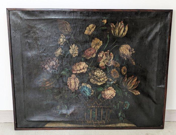Italiaanse school (XIX) - Composizione floreale, Antiek en Kunst, Kunst | Schilderijen | Klassiek