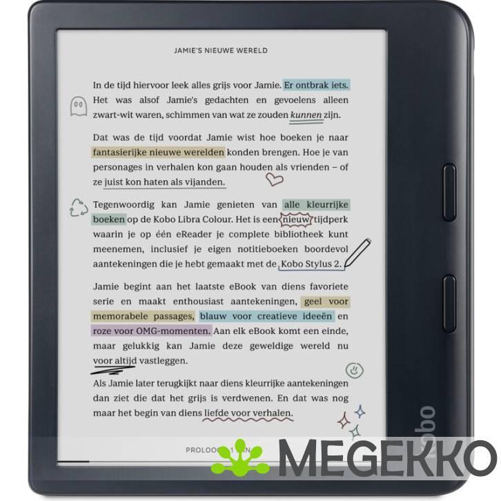 Kobo Libra Colour Black e-reader, Computers en Software, Overige Computers en Software, Nieuw, Verzenden