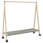 vidaXL Kledingrek met schappen en wielen 106x34x106,5 cm, Huis en Inrichting, Kasten | Kleerkasten, Verzenden, Nieuw