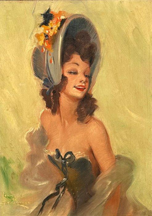 Jean Gabriel Domergue (1889-1962) - Elegant Lady Wearing a, Antiquités & Art, Art | Peinture | Classique