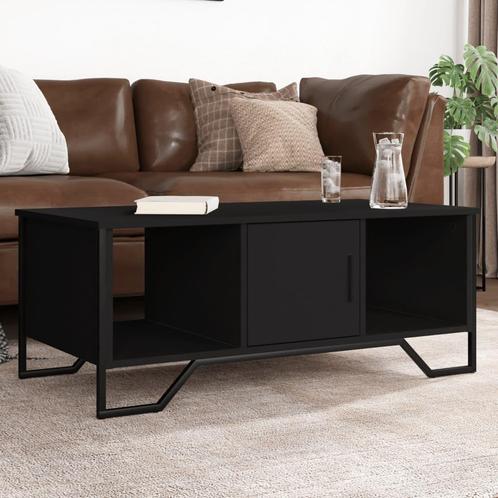 vidaXL Salontafel 100x51x40 cm bewerkt hout zwart, Huis en Inrichting, Tafels | Salontafels, Nieuw, Verzenden