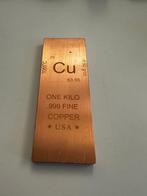 2 x 1 kilogram Copper - .999 - USA (Zonder Minimumprijs), Postzegels en Munten