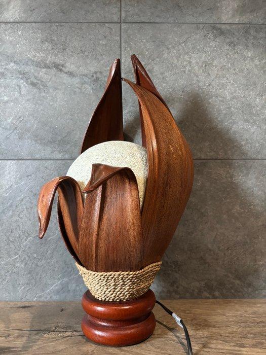 Lamp - Hout - Boho-lamp, Antiquités & Art, Curiosités & Brocante