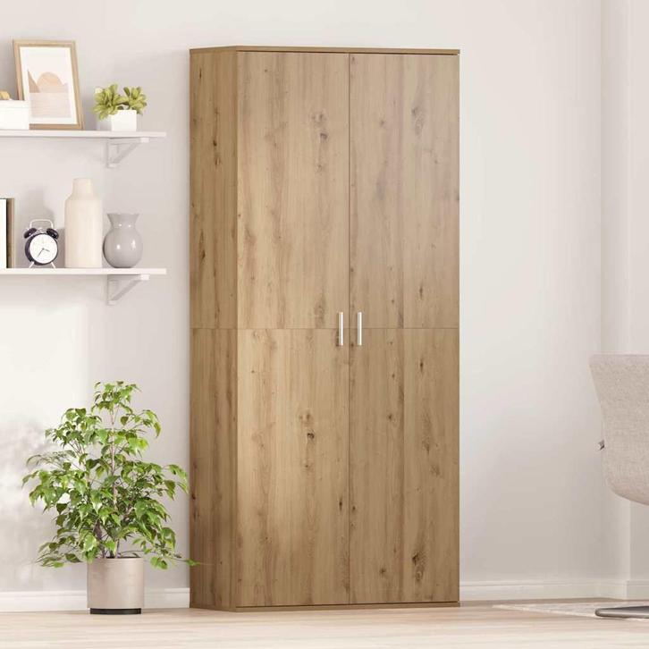 vidaXL Highboard artisanaal eikenkleurig 80 x 35 x 180 cm, Huis en Inrichting, Kasten | Overige, Nieuw, Verzenden