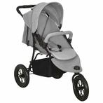 vidaXL Kinderwagen staal lichtgrijs, Kinderen en Baby's, Verzenden, Nieuw