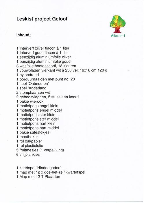Alles-in-1 Leskist Project Geloof voor 60 leerlingen, Boeken, Schoolboeken, Verzenden