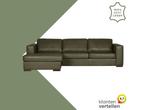 Leren hoekbank Flow - 2,5 zits arm rechts + longchair links, Antiek en Kunst, Ophalen of Verzenden