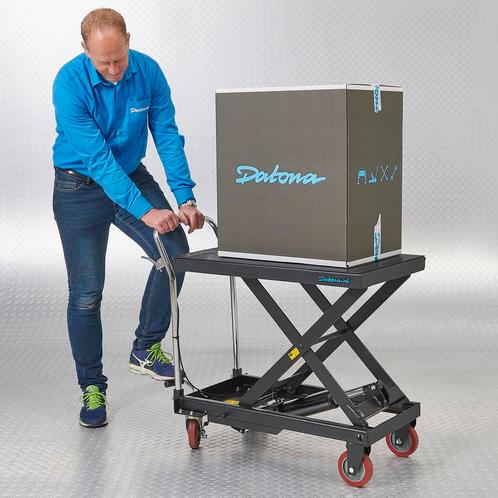 Datona Verrijdbare hydraulische heftafel - zwart - datona, Doe-het-zelf en Bouw, Gereedschap | Overige machines, Ophalen of Verzenden