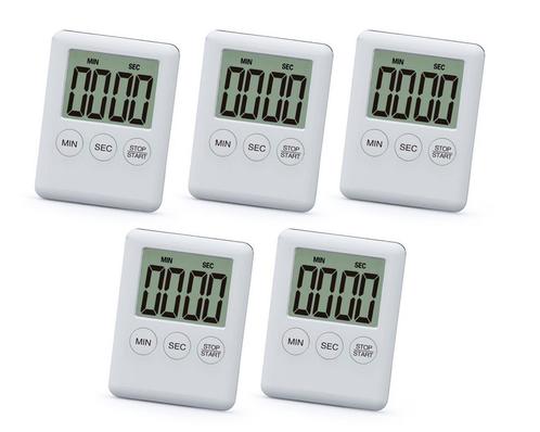 Set van 5 digitale timers, alarmklokken, wit, Doe-het-zelf en Bouw, Gereedschap | Overige machines, Nieuw, Verzenden