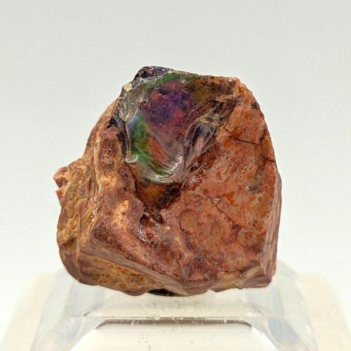 OPALE met rode, groene, paarse iriserende effecten, Mexico, Verzamelen, Mineralen en Fossielen