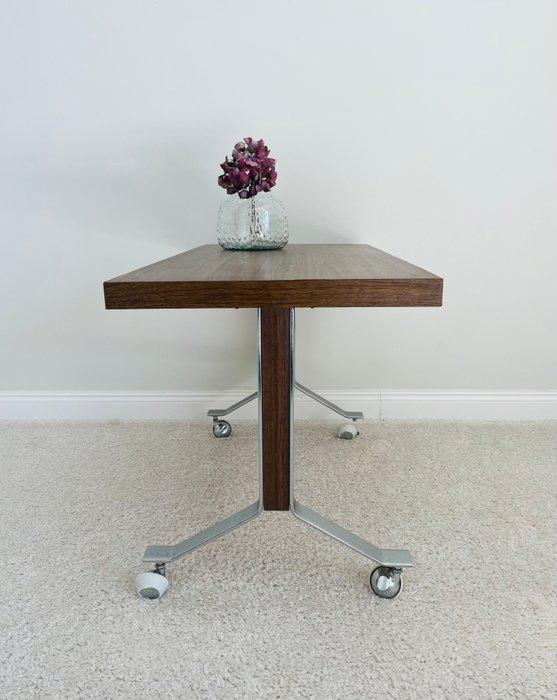 Salontafel - furnier, Staal, Antiek en Kunst, Kunst | Designobjecten