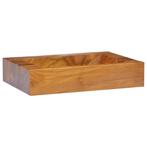 vidaXL Wastafel 50x35x10 cm massief teakhout, Doe-het-zelf en Bouw, Verzenden, Nieuw