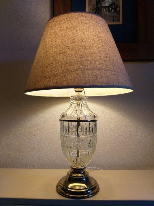 Tafellamp - Rotsglas, verguld messing, Antiek en Kunst, Curiosa en Brocante