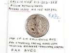 1 Zilver Gallienus 213 - 268 na Christus, Divers, Divers Autre, Ophalen