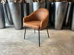 Veiling - Eetkamerstoel Bo (set van 6) Microleder - Cognac, Huis en Inrichting, Nieuw