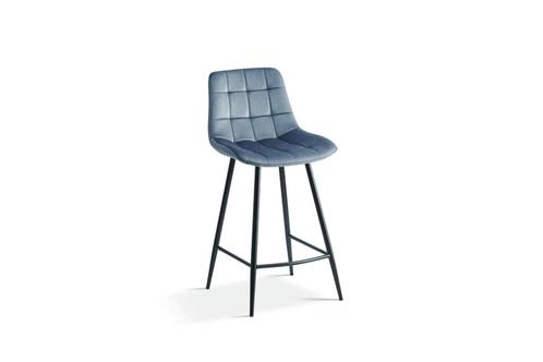 Counterstoel Juta Fluweel Donkergrijs, Huis en Inrichting, Stoelen, Grijs, Nieuw, Stof, Ophalen of Verzenden