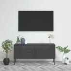 vidaXL Tv-meubel 105x35x50 cm staal antracietkleurig, Huis en Inrichting, Kasten |Televisiemeubels, Verzenden, Nieuw