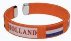 Kingdo Oranje armband met tekst Holland en Nederlandse vlag, Verzenden, Nieuw, Overige typen