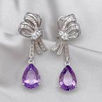 Sans prix de réserve - Boucles doreilles Argent Améthyste -, Nieuw